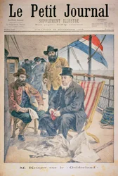 Herr Kruger auf der Gelderland, Titelseite von Le Petit Journal, 25. November 1900
